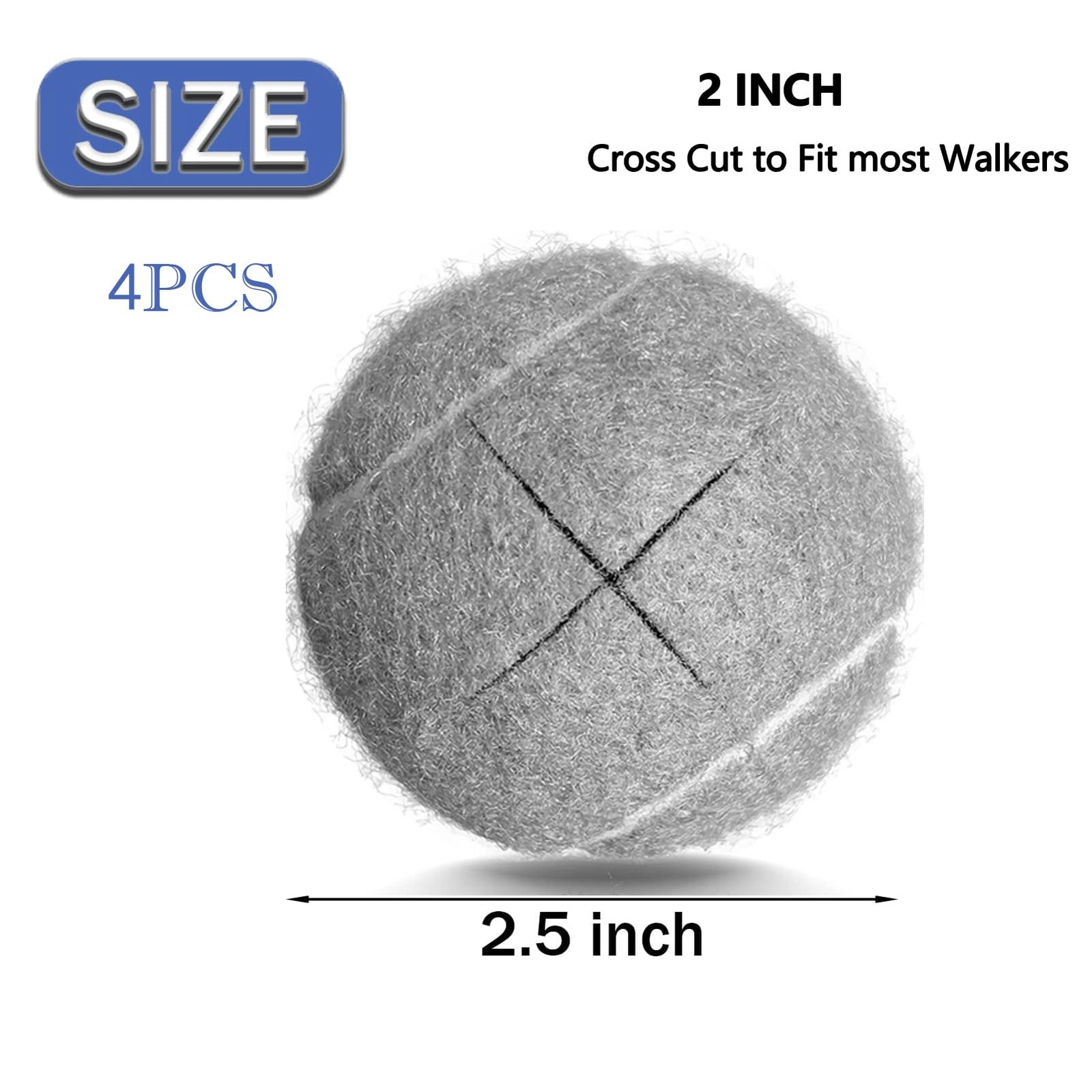ZUJEAM Tennis Balls for Walkers, Pre Cut Walker Glide Balls for Chairs, Desks...