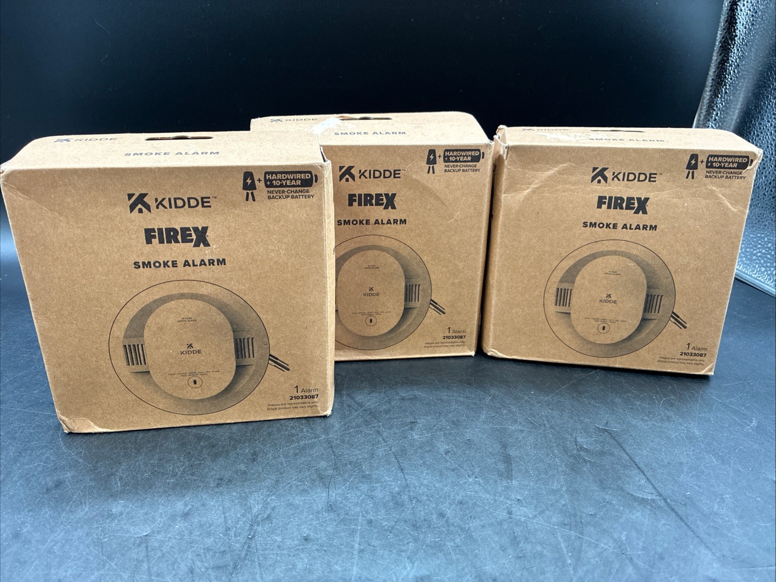 *LOT OF 3* Kidde Firex SMAC10YFEX 21033087 Smoke Alarm, Hardwired