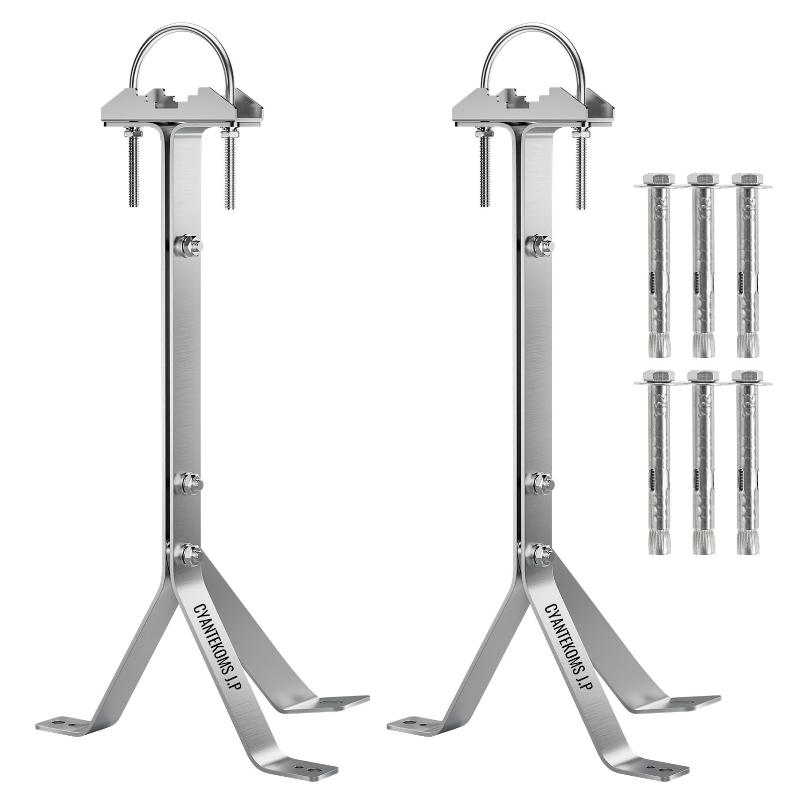 SS304 Antenna Wall Mount 16 Inch Tall Heavy-Duty Stand Off Wall Mast Mount Wi...