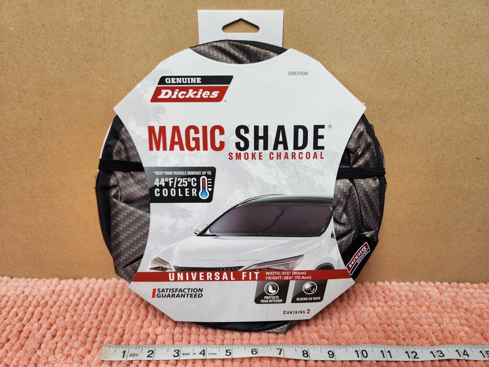 Genuine Dickies Magic Shade Windshield Shade Smoke Charcoal 2 Pack NEW