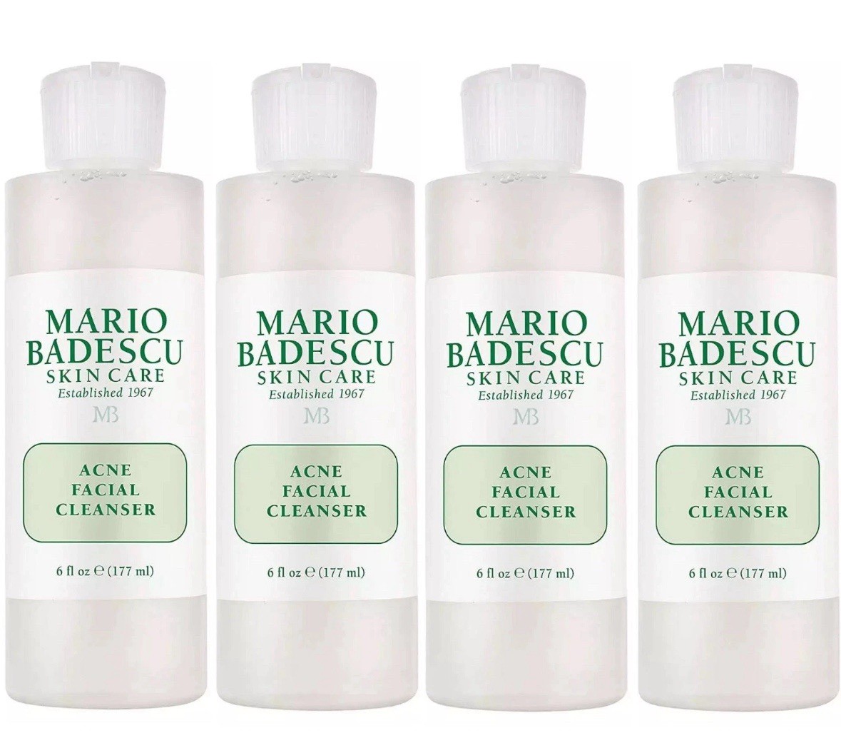 (4 PACK) Mario Badescu Face Wash Combination Oily Skin 6oz Acne Cleanser