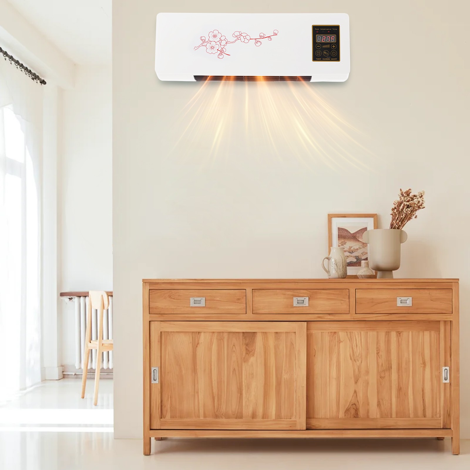 1400W Wall-Mounted Heating Machine, Indoor Space Heater for Bedroom,110V