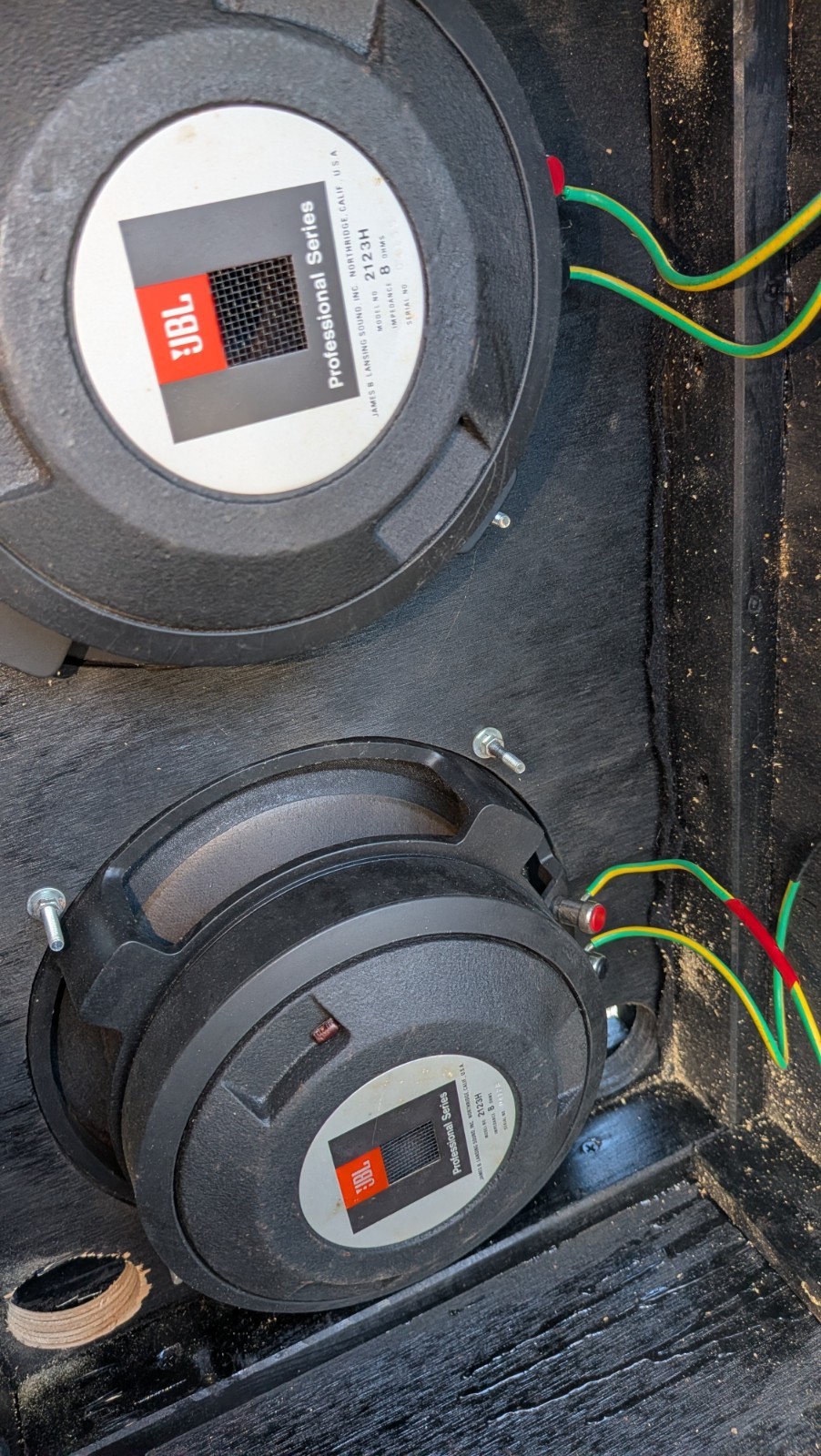 JBL 2123H 10" Midrange Transducer, Orange JBL Logo Pair