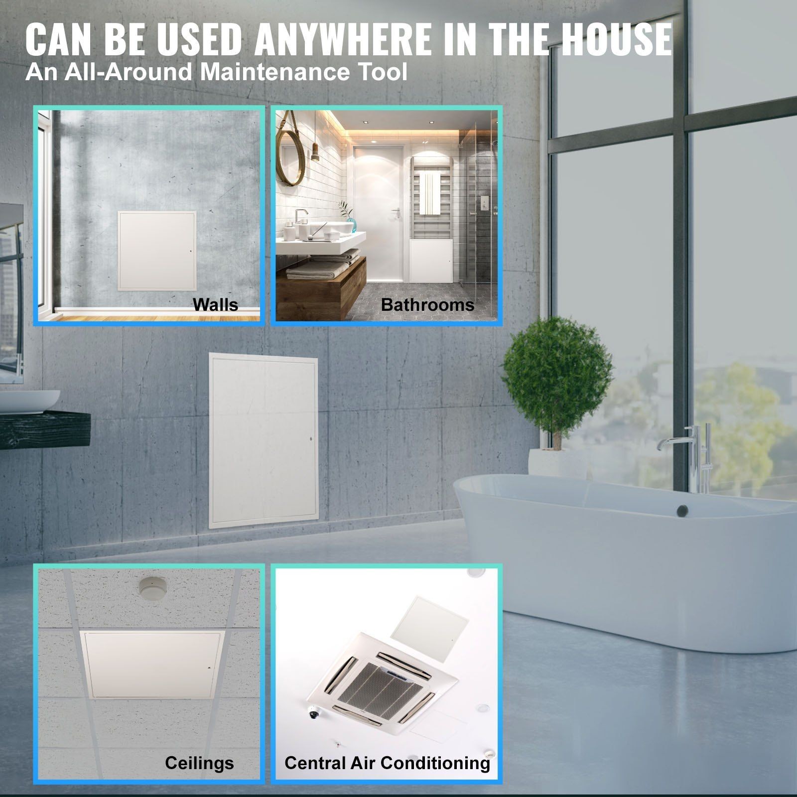 VEVOR Access Panel for Drywall & Ceiling, 16 x 16 Inch Plumbing Access Panels, R
