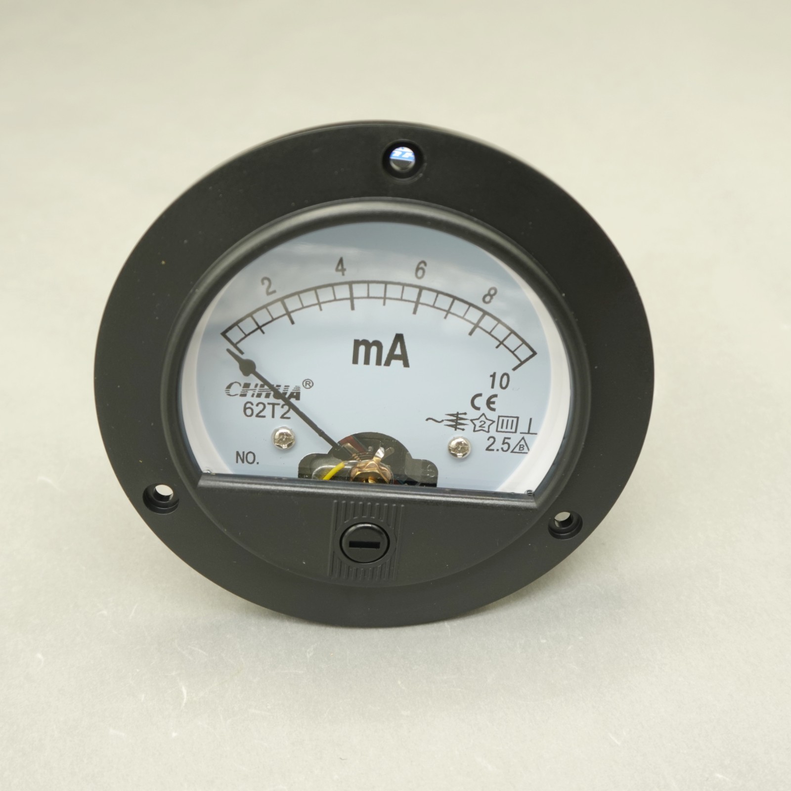 1PC 62T2 AC 0-10mA ROUND Analog Ammeter Panel AMP Current Meter Face Dia. 90mm