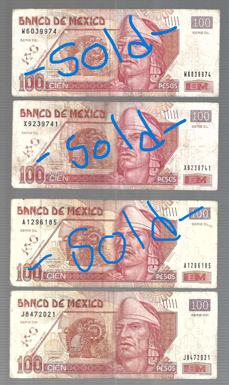 Mexico 💥2004 Banco de Mexico ... 1x 100 pesos💥 Lot #4180