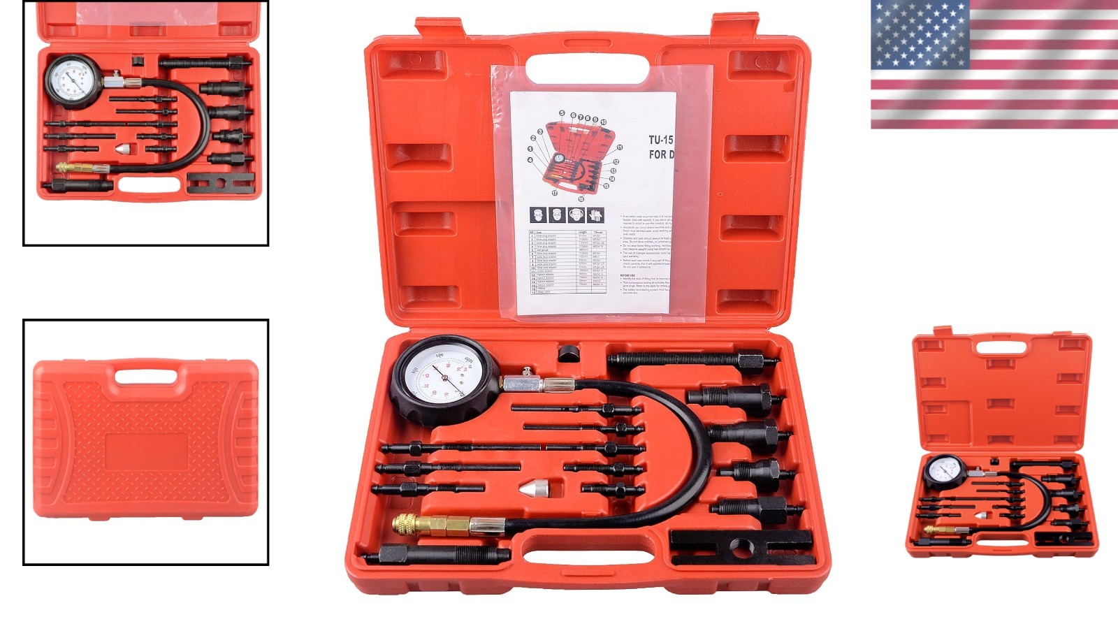 Professional Diesel Engine Compression Testing Set - Durable Steel Construction