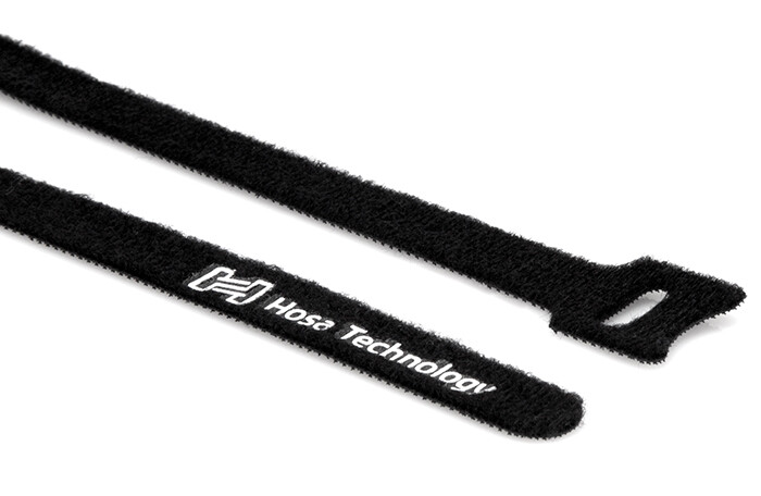 Hosa WTI-508 8" Hook & Loop Cable Organizer Wrap with Loop, 50 Pack, Black