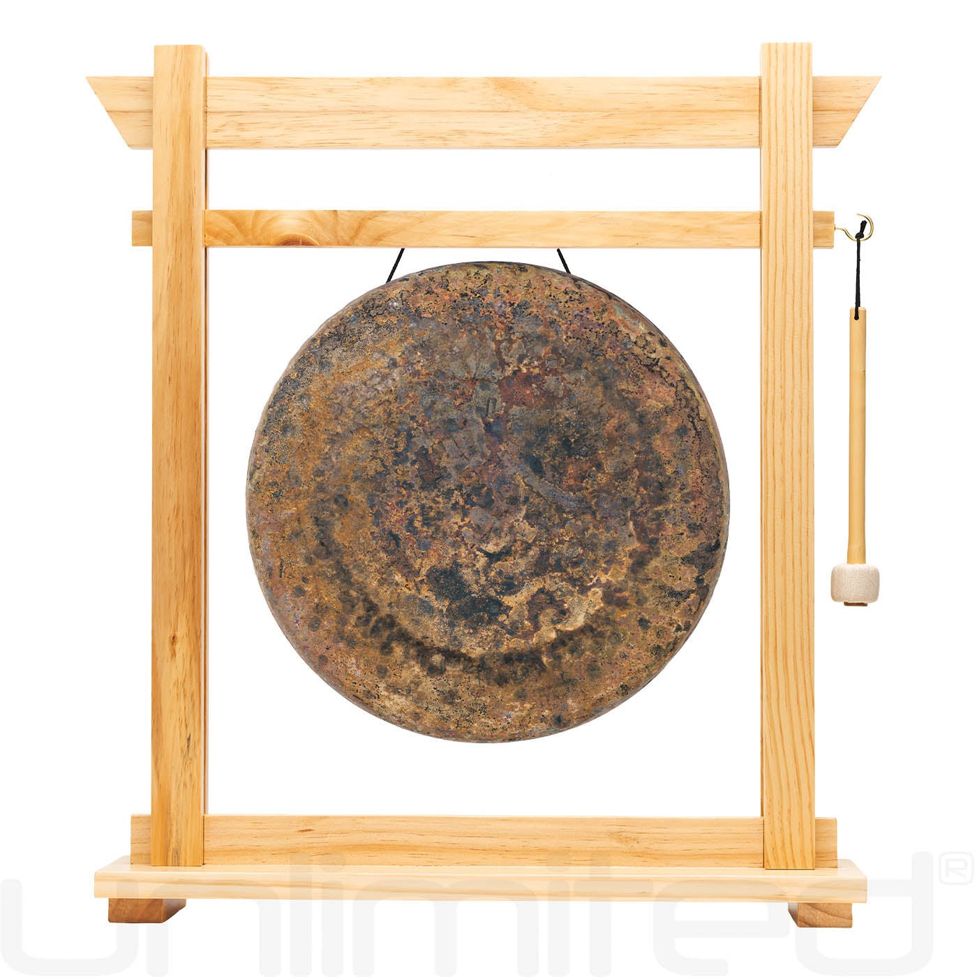 14" Gongs on the Moksha Joe Gong Stand - Pine
