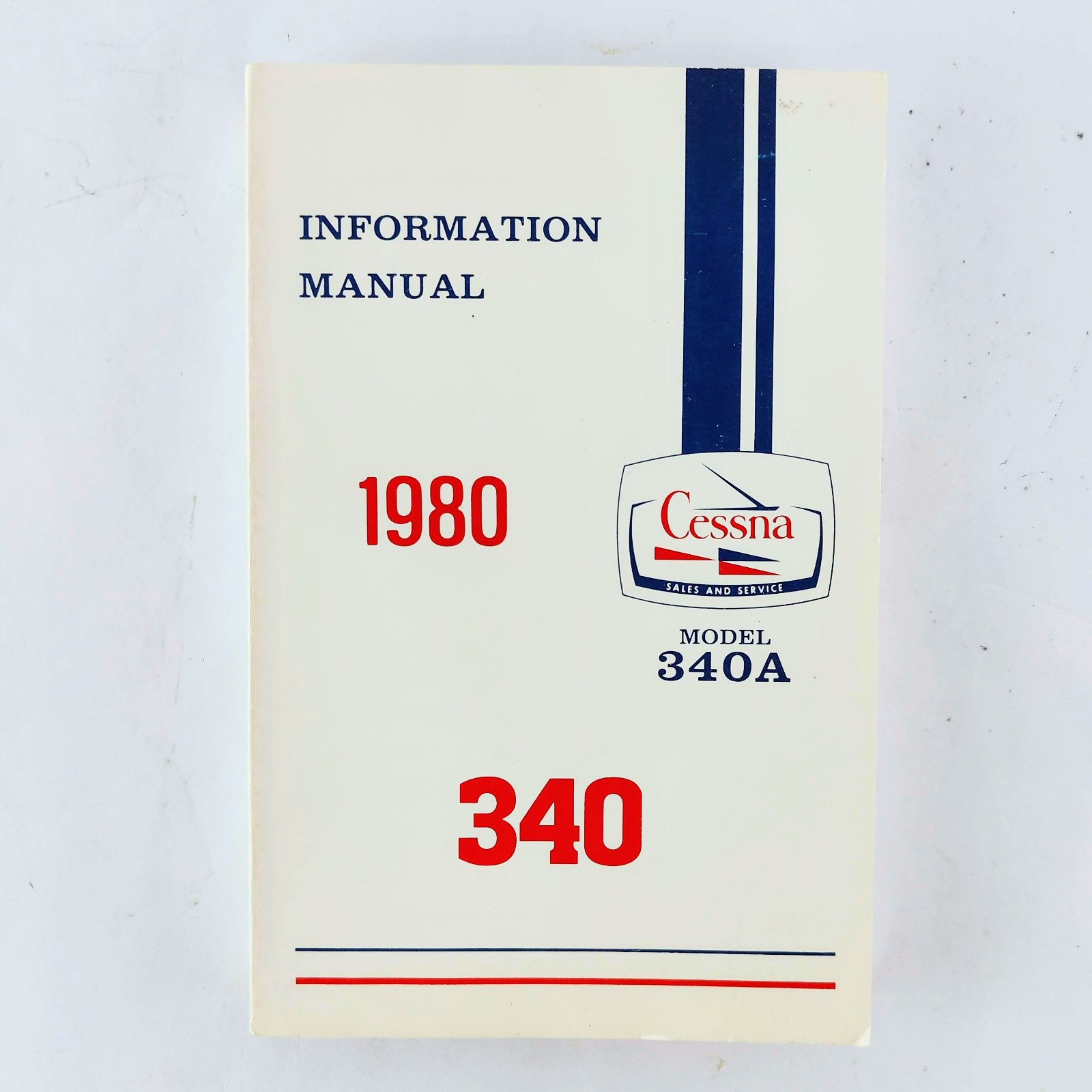 1980 Cessna 340A Pilot's Information Manual Book D1570-13 Printed 4/92 Original