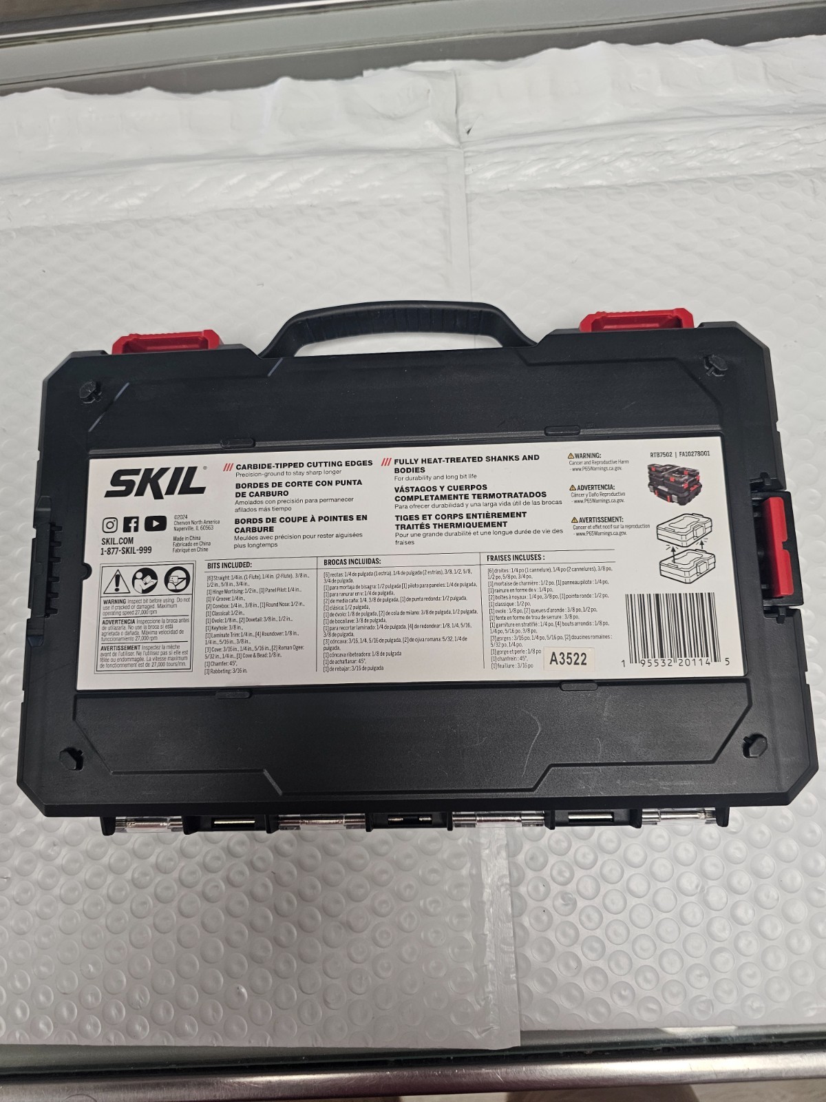 Skil RTB7502 30pc Carbide Tipped Router Bit Set NEW