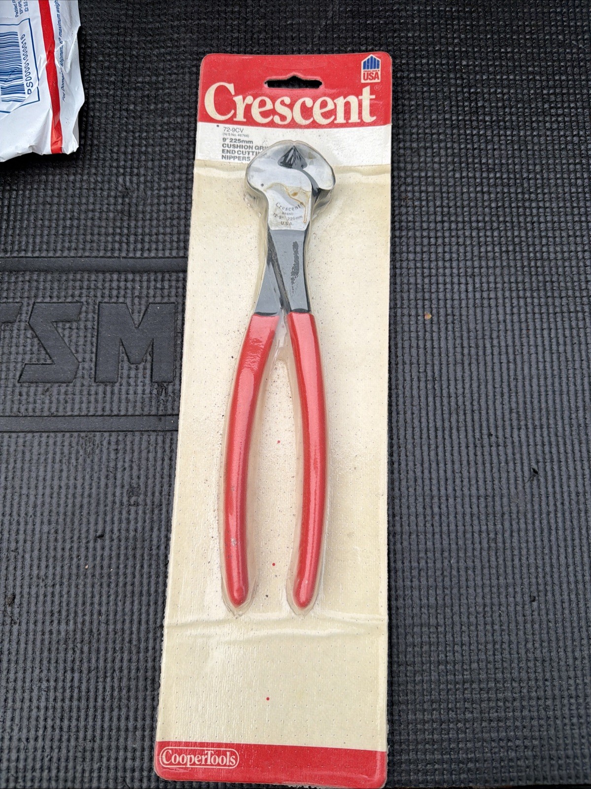 RARE COOPER TOOLS CRESCENT 9” Cushion Grip End Cutting Nippers 72-9CV USA Nos