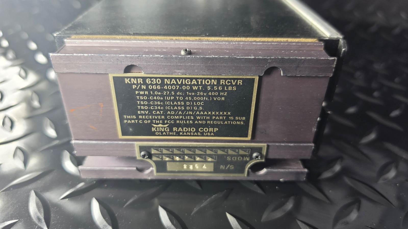 KNR 630 Navigation RCVR P/N 066-4007-00