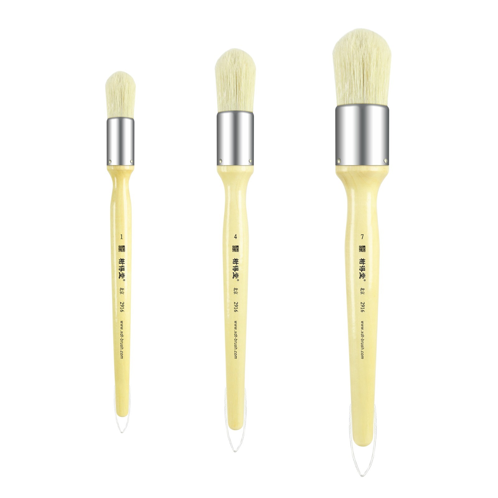 XDT#2916 Chalk Paint Brush, Wax Paint Brush Set 3 Pack for Furniture Crafts