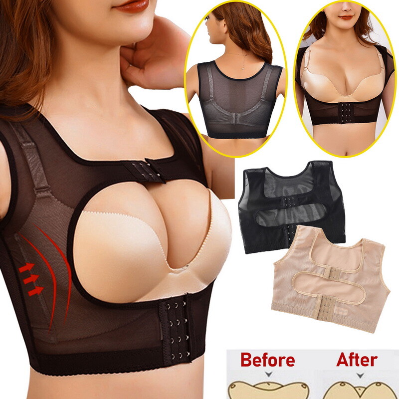 Breast Bust Push Bra Up Body Shaper Support Posture Corrector Bra Shapewear Lady