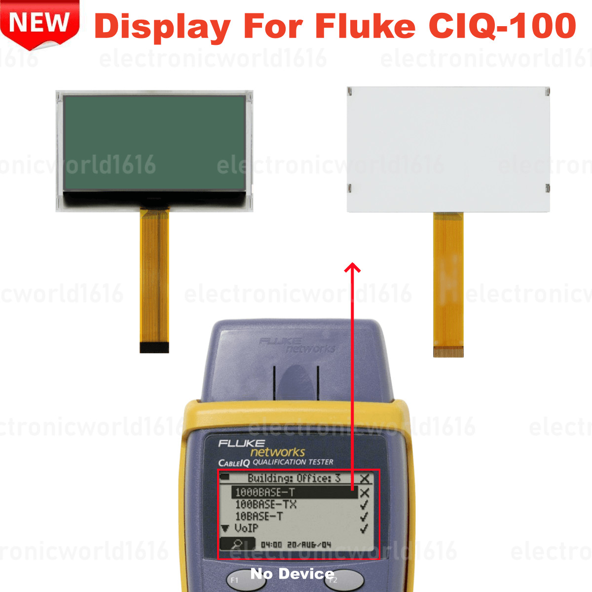 For Fluke Networks CIQ-100 CableIQ Qualification Cable Tester LCD Display Parts