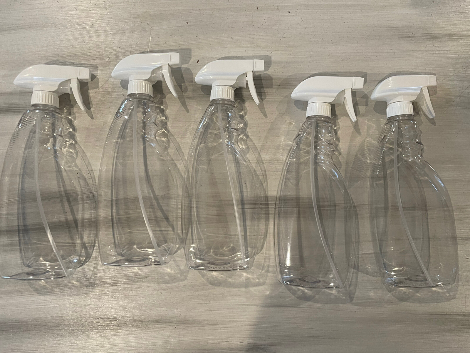 New! Clear Plastic Spray Bottles, Empty and Reusable for Cleaning Set Of 5