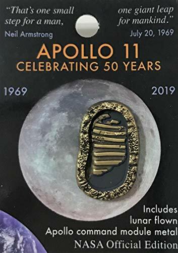 Nasa Apollo 11 Foot Prints 50th Anniversary Lapel Pin Contains Flown Command ...