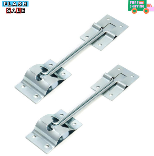 QWORK 2Pcs 6" All Metal T-Style Door Holder Entry Door Catches for RV Trailer Ca