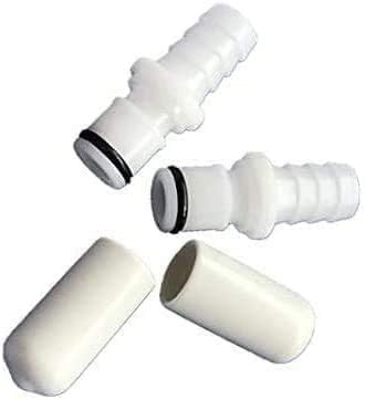 Replacement 2 M236 Male Connectors + 2 Caps Fits Testing Sleep Number Bed Air...