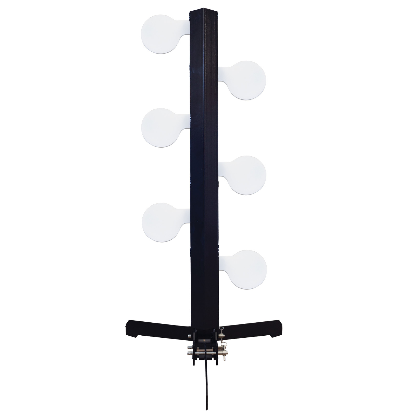 3/8 AR500 Portable Dueling Tree- Reactive Steel Shooting Target 6" Paddle