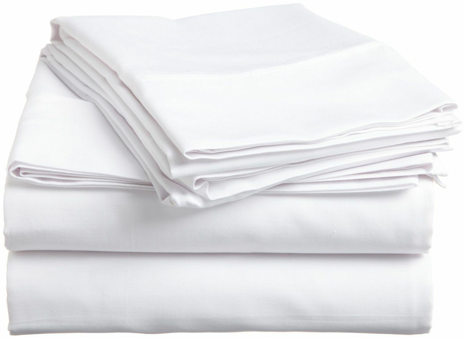 1000 Thread Count Best Bedding Set White Solid Choose US 14 Size Egyptian Cotton