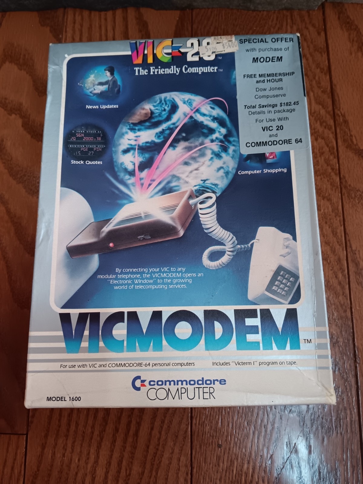 Commodore VIC 20 VICMODEM Model 1600 UNTESTED Sold As Is
