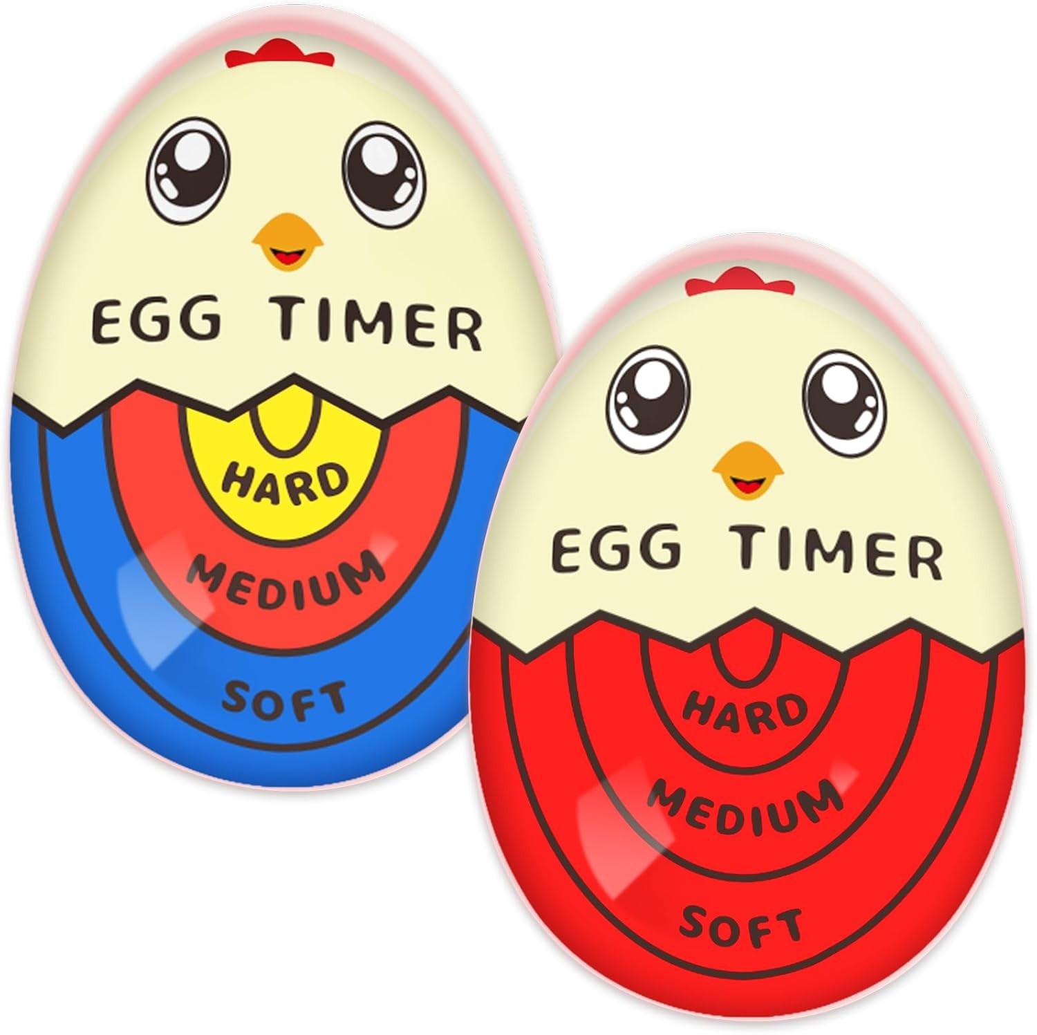 Egg Timer for Boiling Eggs that Changes Color When Done, Pack of 2