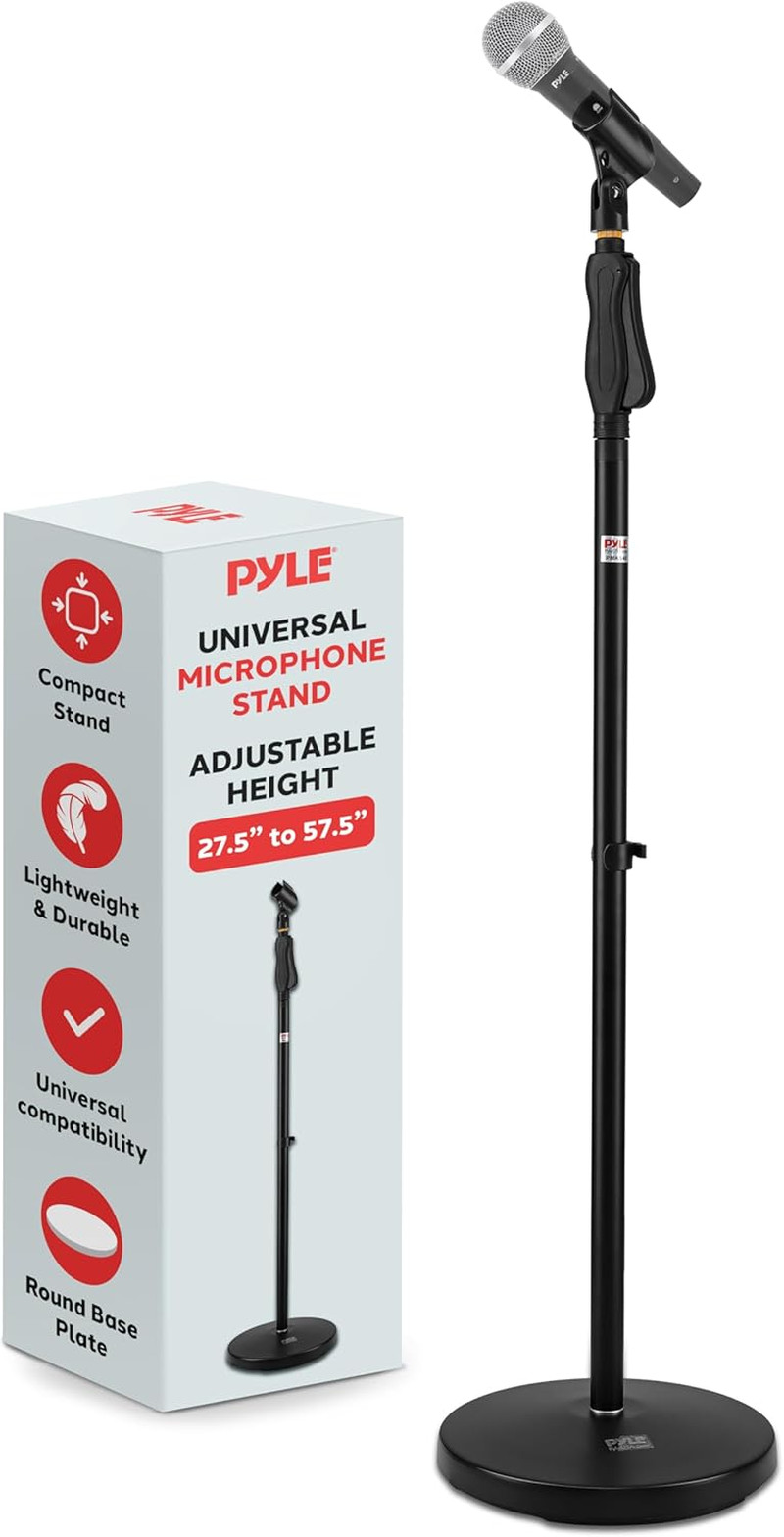 Universal Microphone Stand - M-6 Mic Mount Holder and Height Adjustable from 27.