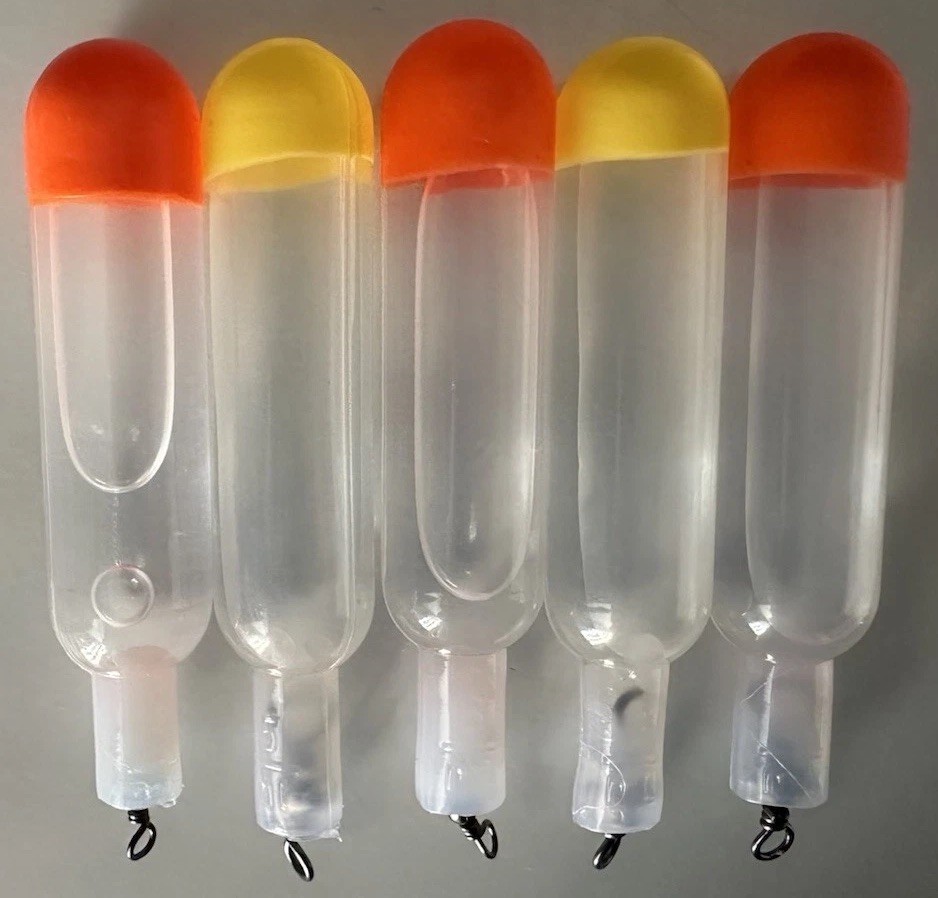 x5 Water Waggler Floats - Orange & Yellow