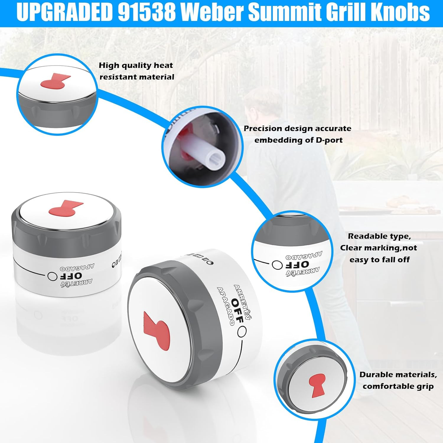Replacement Grill Knobs for Weber Summit 2012+ Models, 2-Pack
