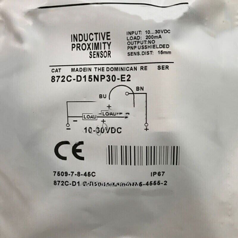 1PCS New 872C-D15NP30-E2 Inductive Proximity Switch Sensor
