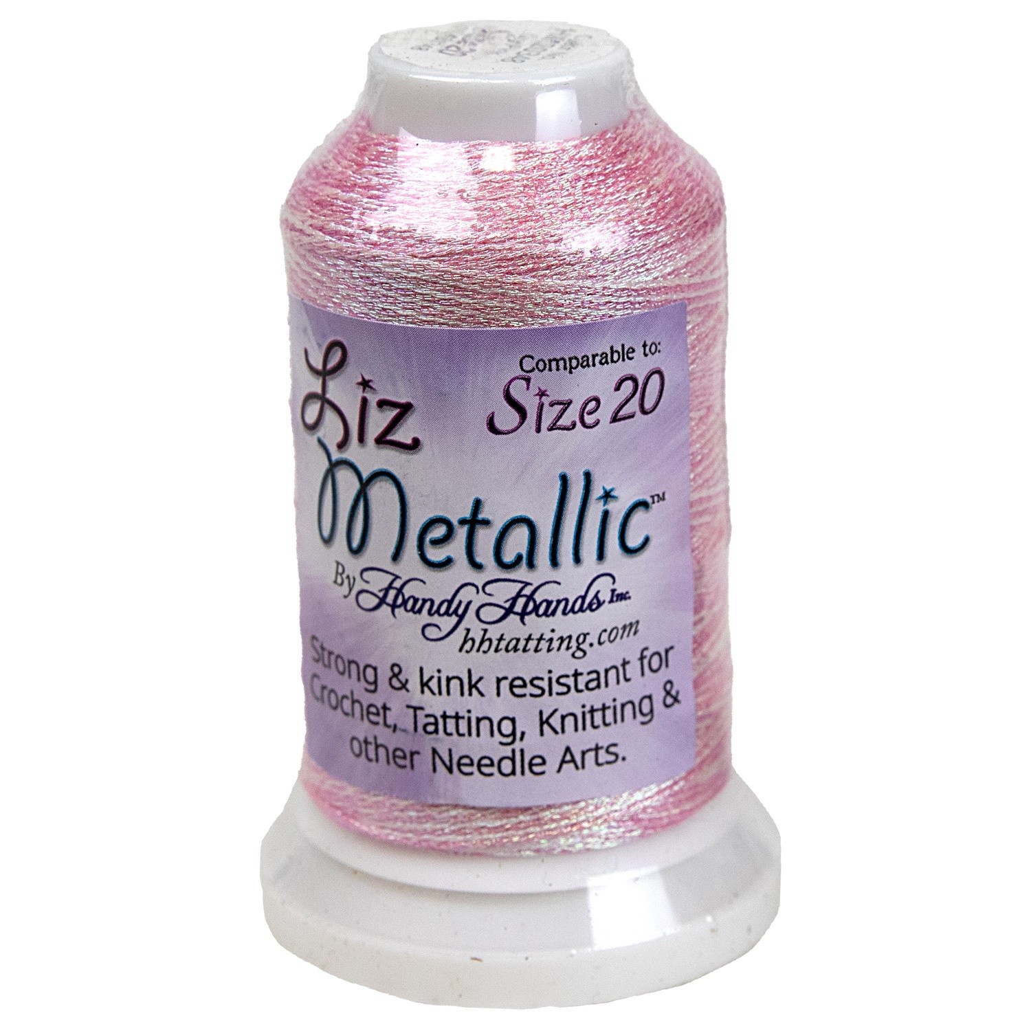 Handy Hands Liz Metallic Size 20 Thread-Icy Pink