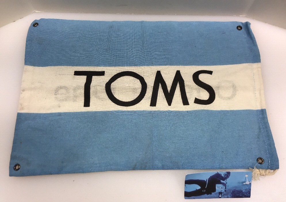 Toms One for One Flag Shoe Bag Dust Bag Light Blue White