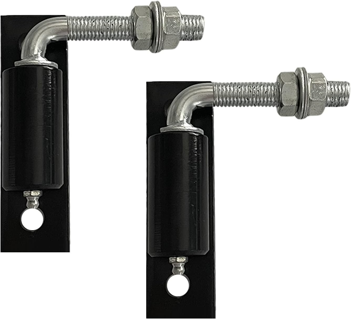 Heavy Duty Steel J-Bolt Hinge 1/2 Inch Welded Gate Hinge Driveway Iron 2-Pack