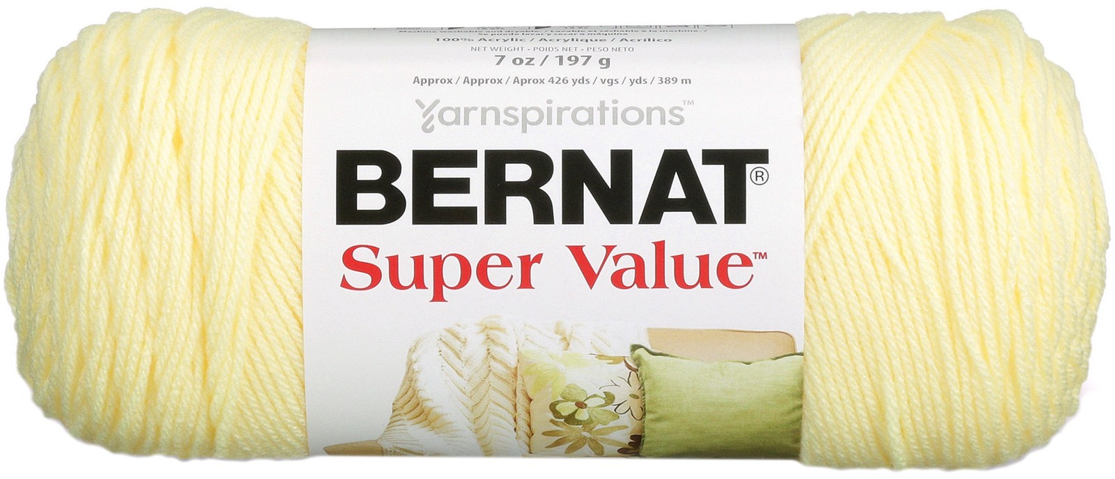 Bernat Super Value Solid Yarn-Yellow - 164053-7445
