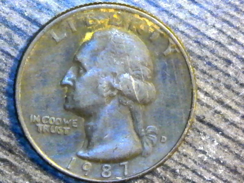 1987-D Washington Quarter Improperly Annealed Planchet
