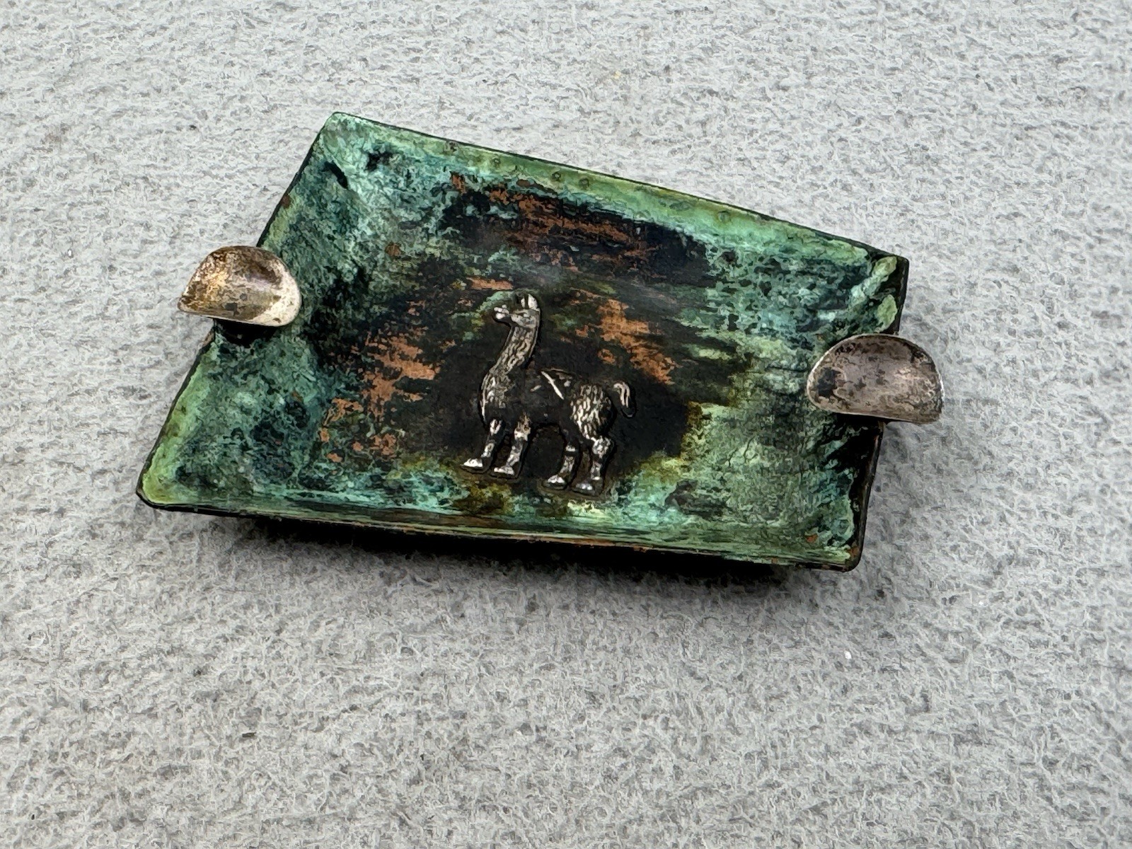 Vintage Ashtray Llama Peru Copper