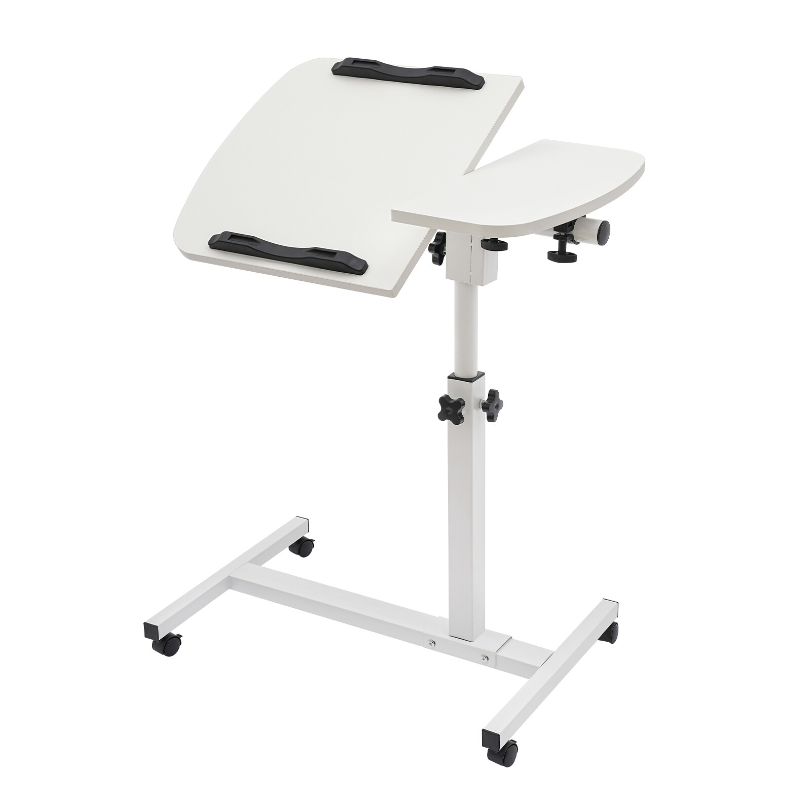 Over Bed Table Mobile Rolling Laptop Stand Computer Bedside Table Adjustable New