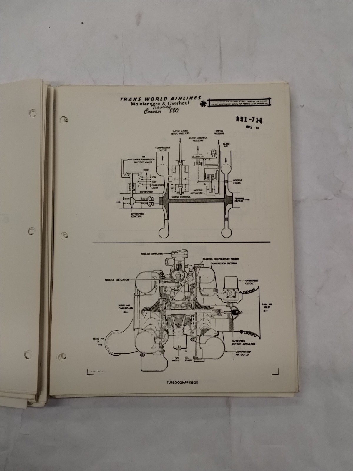 Trans World Airlines Convair 880 Maintenance Study Guide-Original
