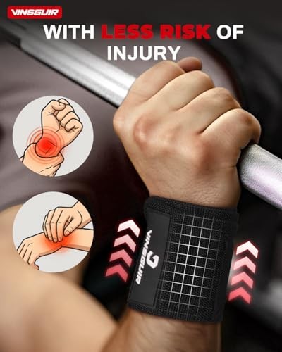 21'' Elastic Wrist Wraps for Weightlifting and Working Out(USPA Black