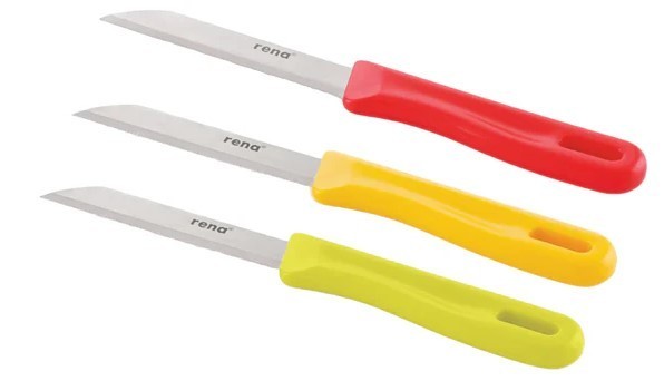 Rena Germany Kitchen Knife 90mm Serrated - Set of 3 (Multicolor)