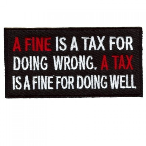 Don't Steal Gov. & A Fine-A Tax Motorcycle Funny Biker Jacket/Vest Patch HD Ride
