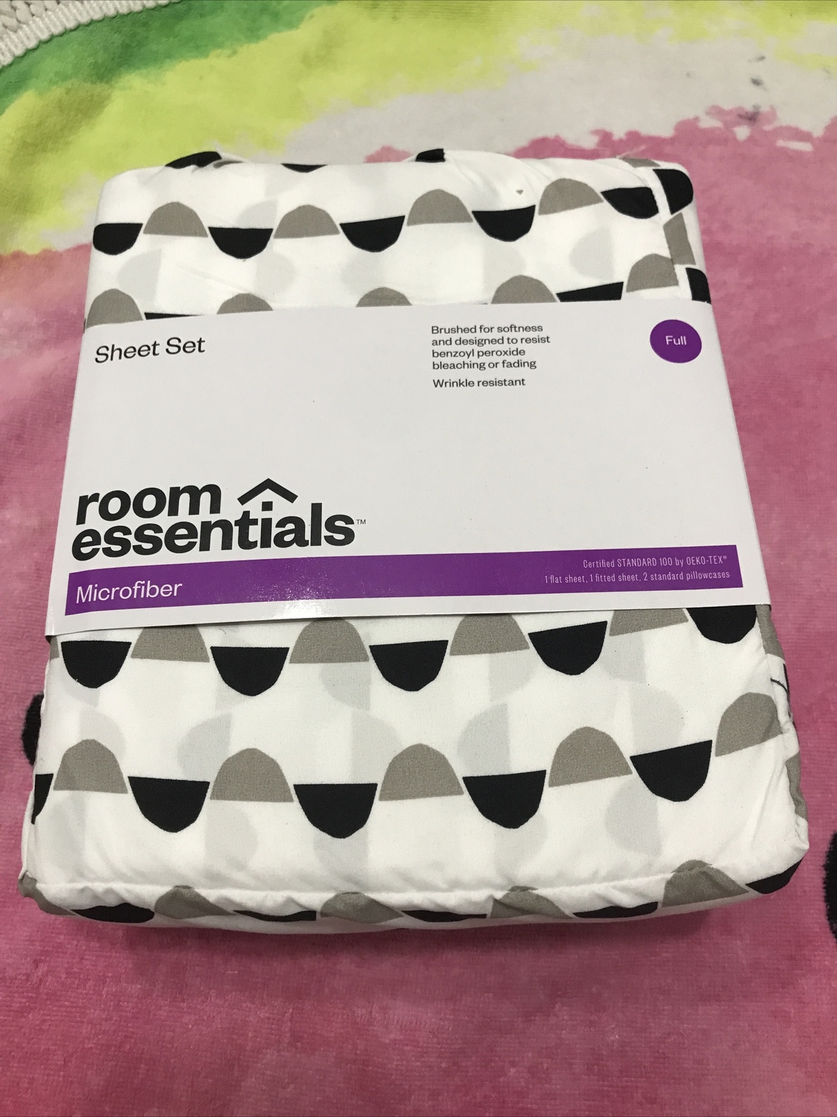Microfiber Sheet Set Full   4 Pieces . Wrinkle Resistant. 100% Polyester, T1039