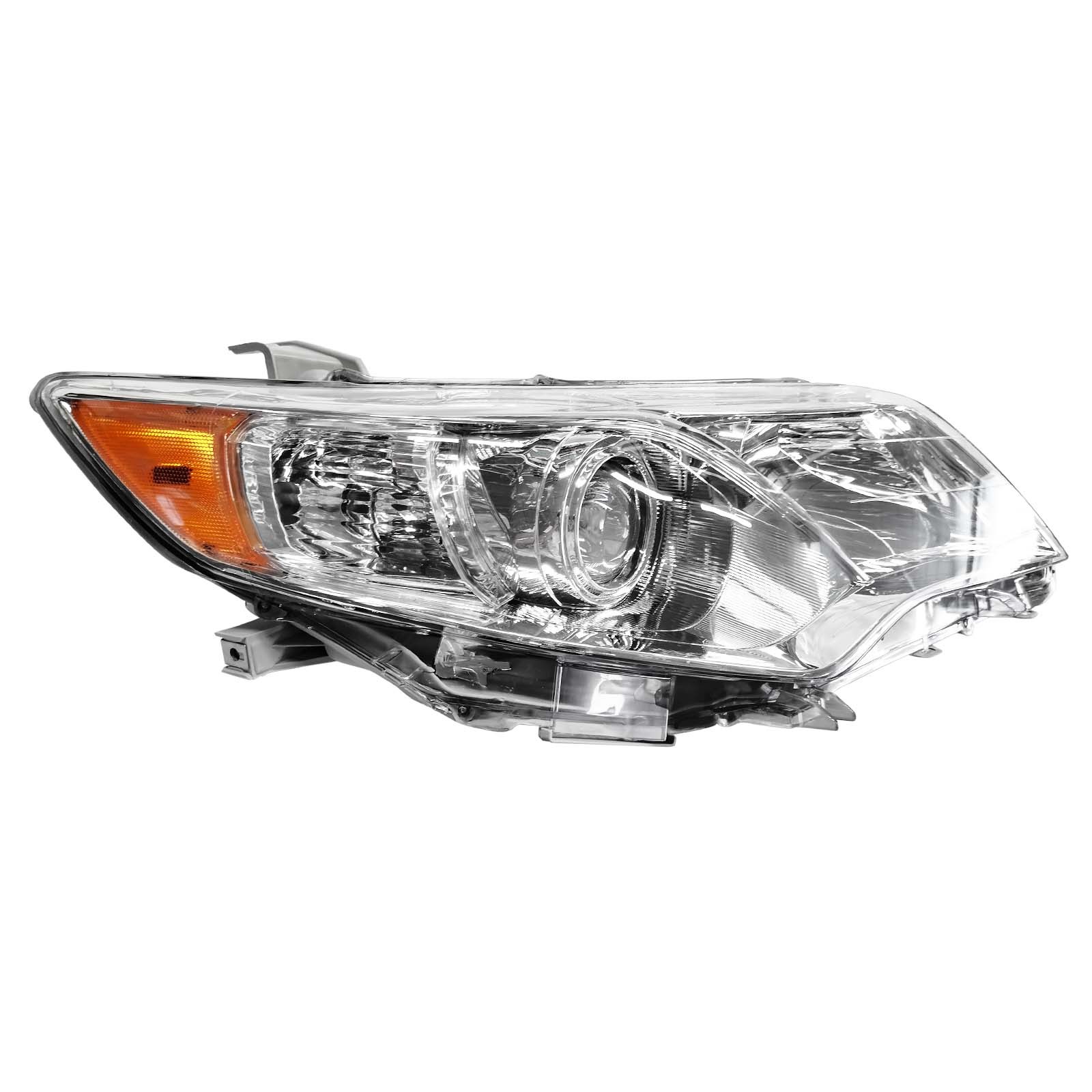 For 2012-2014 12 Toyota Camry Left+Right Headlights Assembly Projector Chrome
