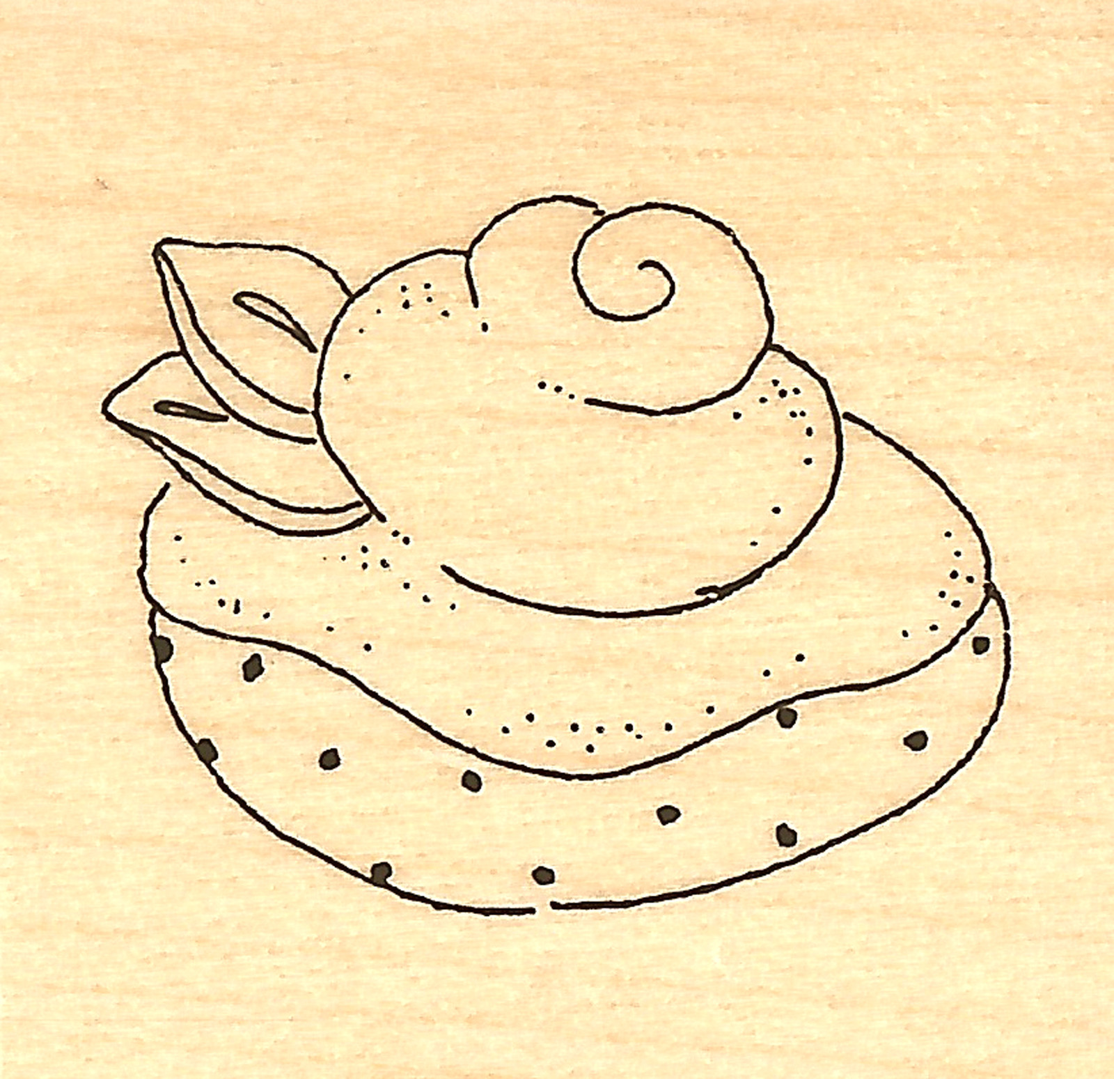Sweetly Topped Treat Wood Mounted Rubber Stamp Impression Obsession New