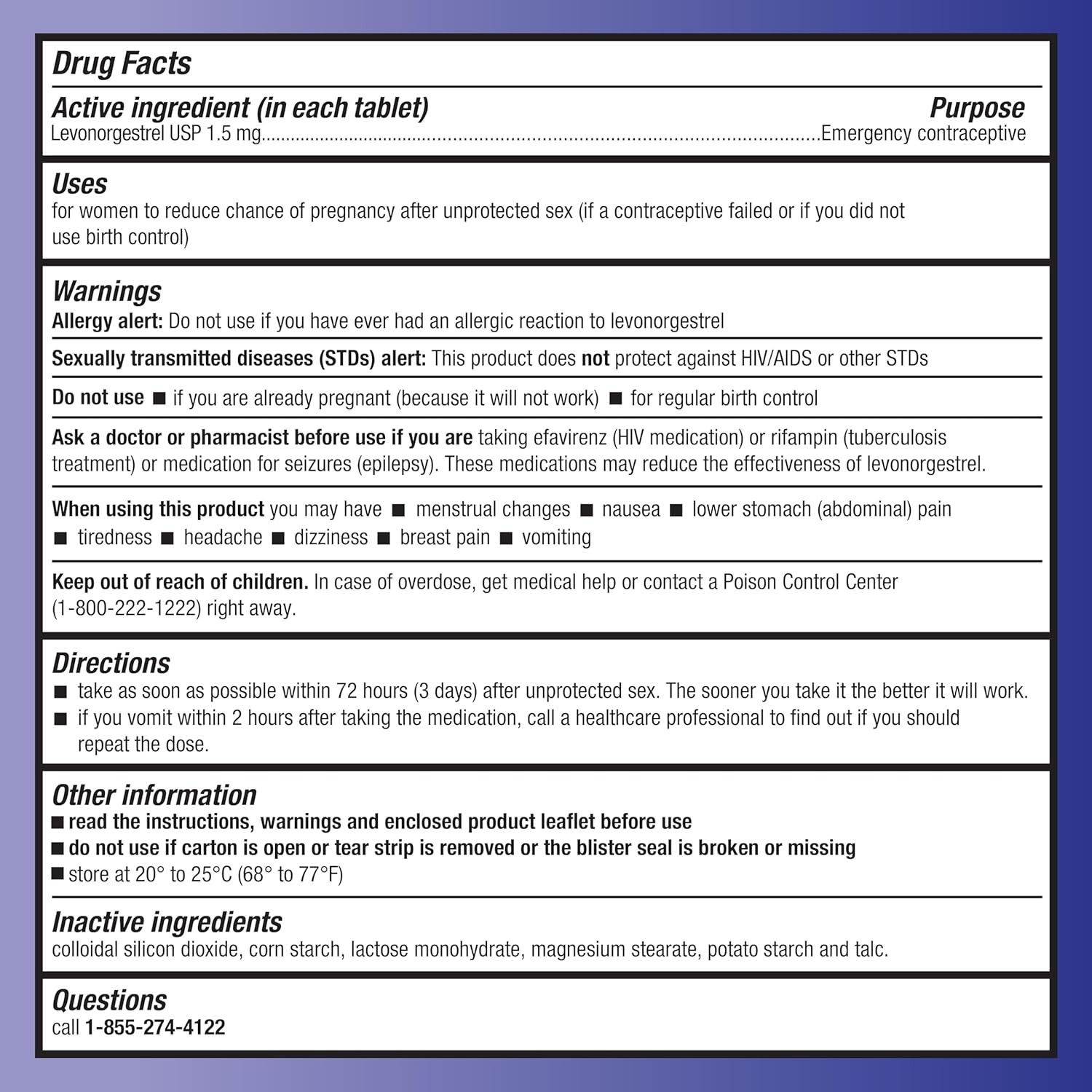 Lotof3 Amazon Basic Care 1.5mg EmergencyContraceptiveTablet 1ct Like Plan B 5/26
