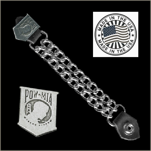 POW MIA VEST EXTENDER USA MADE  harley motorcycle chaps leathers
