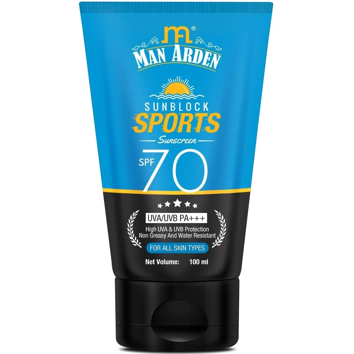 Man Arden Sunblock Sports Sunscreen Spf 70 For All Skin Types 100ml