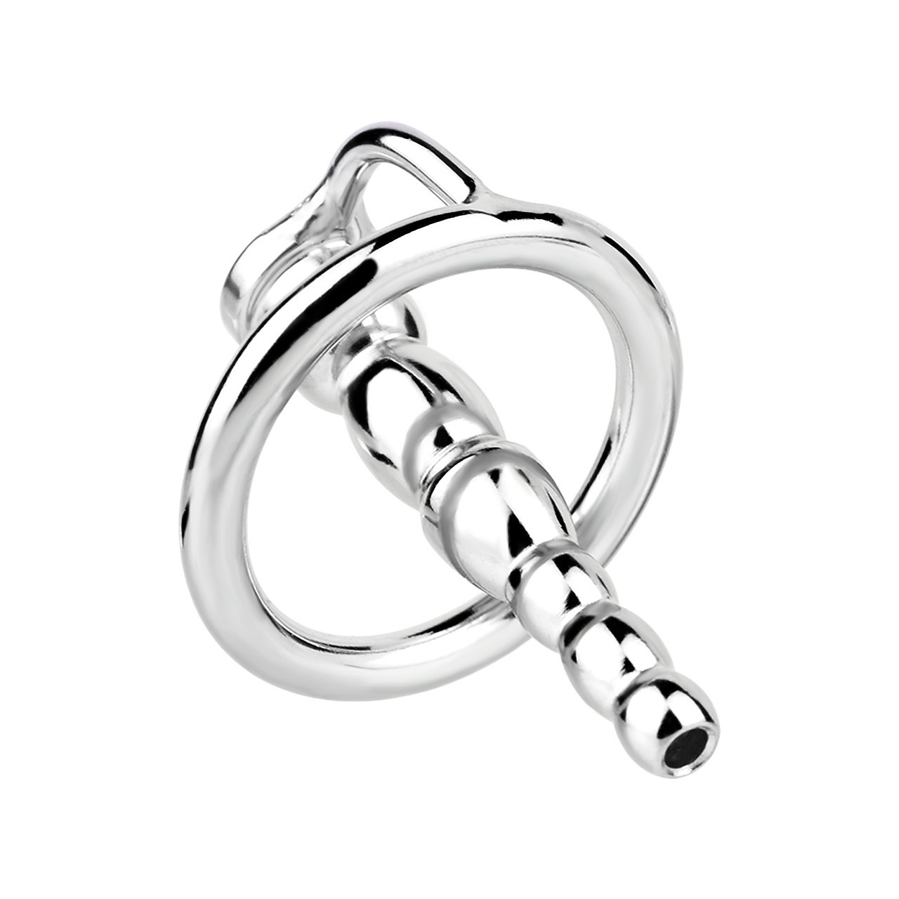 Male Chastity Devices with Stainless Steel Ring and Plug Men BDSM Restraints